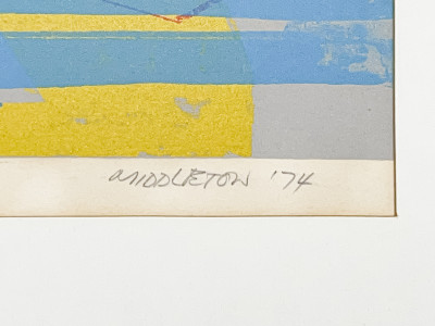Sam Middleton - Untitled (Blue, Red, and Yellow Composition)