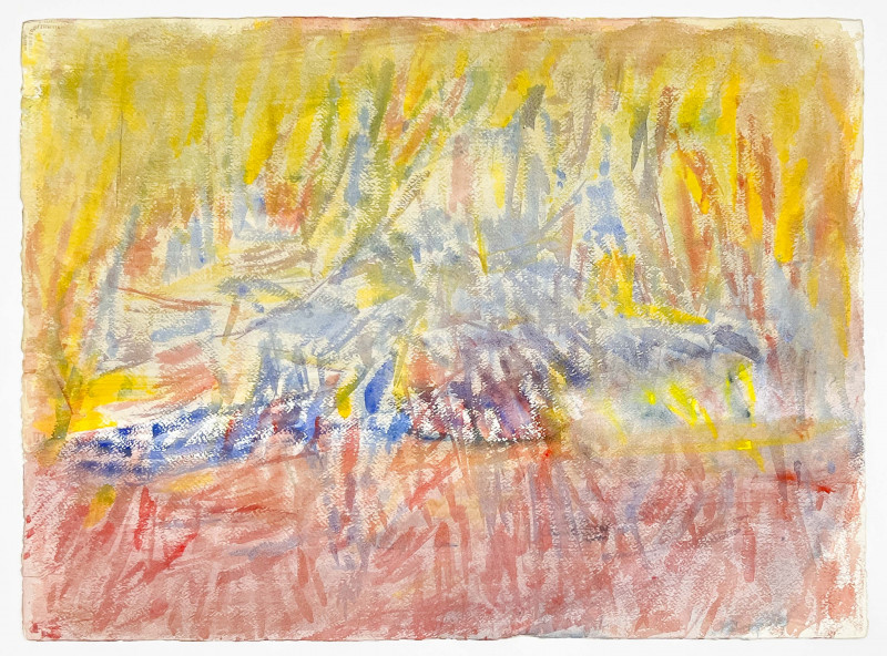 Michael Loew - Untitled (Abstract in Yellow, Blue, and Pink)