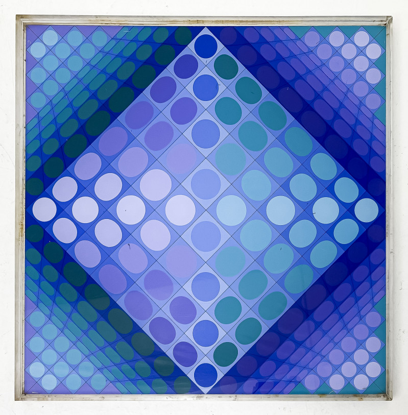 Victor Vasarely - Chess Board (Op-Art Composition)