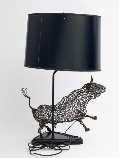 Sculptural Bull Lamp