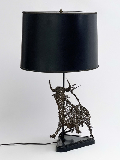Sculptural Bull Lamp