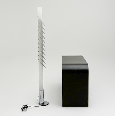 Italian Arredoluce Monza Tower Lamp, together with a Waterfall Console Table