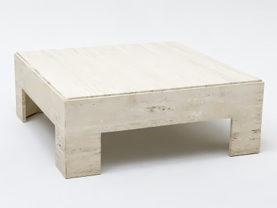 Image for Lot Italian Travertine Low Table