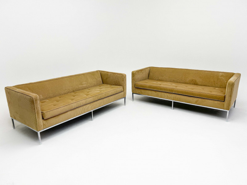 Florence Knoll Style Sofas, Pair