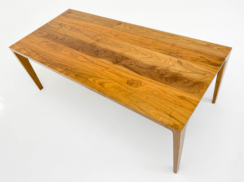 Scandinavian Contemporary Dining Table with Tapered Legs