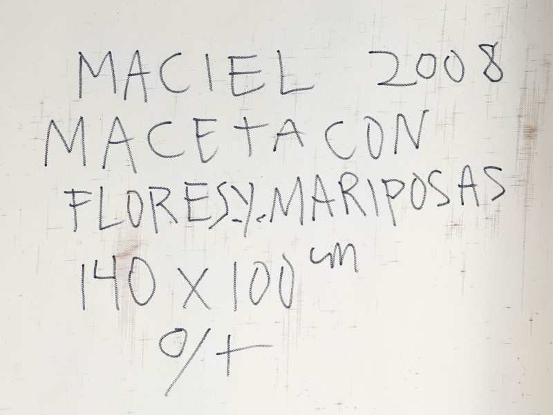 Leonel Maciel - Maceta con Flores y Mariposas