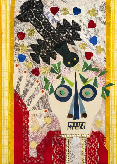 Rodolfo Morales - Untitled (Skull and Bird)