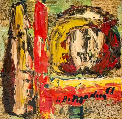 Image for Lot Arturo Di Modica - Untitled (Composition in Red and Yellow)