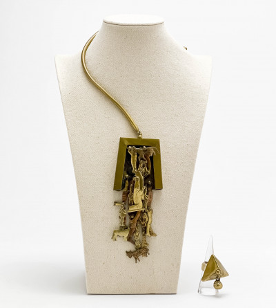 Pál Kepenyes - Asymmetrical Necklace and Geometric Ring