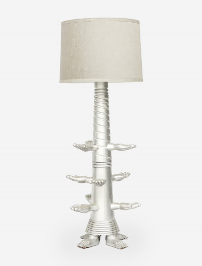 Image for Lot Pedro Friedeberg - Silver Hand Foot Lamp
