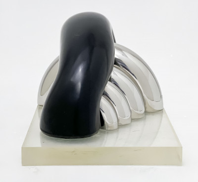 Arturo Di Modica - Untitled (Black and Chrome Form)