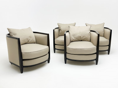Image for Lot Contemporary Tub Chairs, Set of 4
