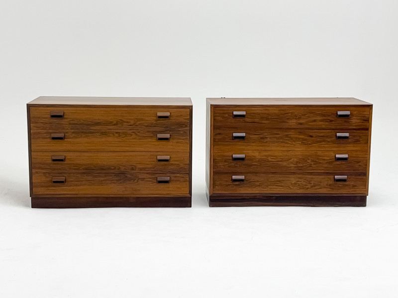 Danish Modern Low Cabinets, Pair