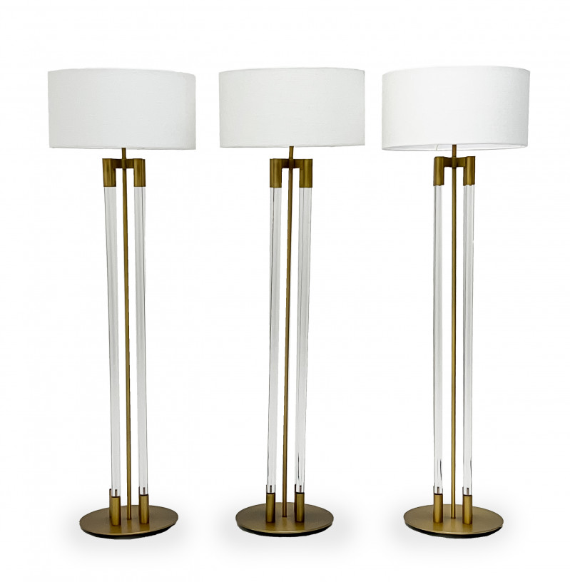 Contemporary Acrylic Floor Lamps, Set of 3