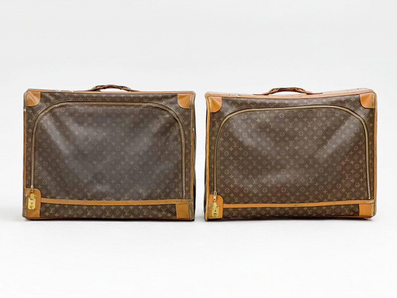 Louis Vuitton Monogram Leather Suitcases, Pair