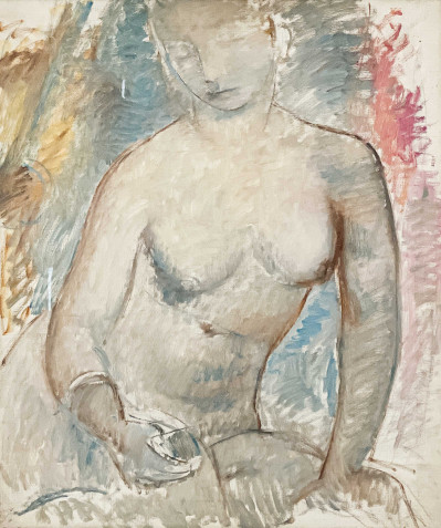 Clara Klinghoffer - Young Woman Reading in Bed / Nude of Young Woman, Unfinished (2 Works)