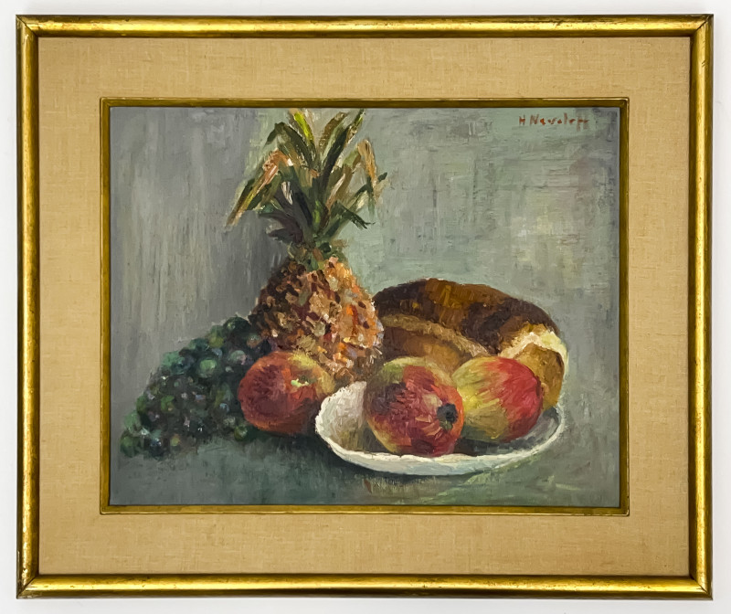 Unknown Artist - Still Life with Pineapple, Mango, and Grapes