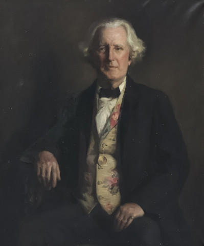 Alma LeBrecht - Portrait of a Man in a Floral Waistcoat