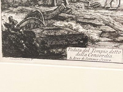 Giovanni Battista Piranese - Veduta del Tempio detto della Concordia