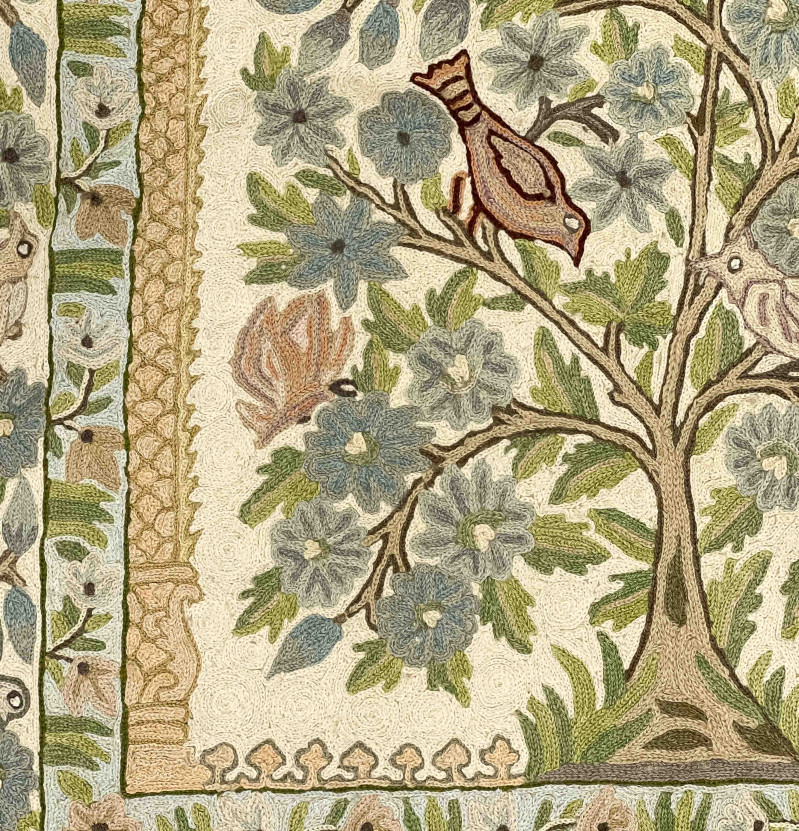 Crewelwork "Tree of Life" Tapestry