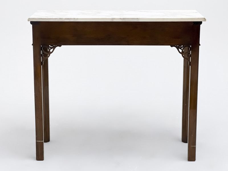 Smith and Watson Mahogany Marble Top Console Table