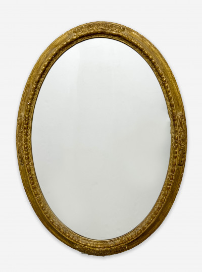 Edwardian Style Oval Gilt Mirror