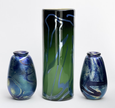 Glass Vases, Group of 3