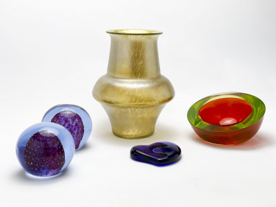 Group of Contemporary Glass Objects