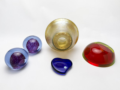 Group of Contemporary Glass Objects