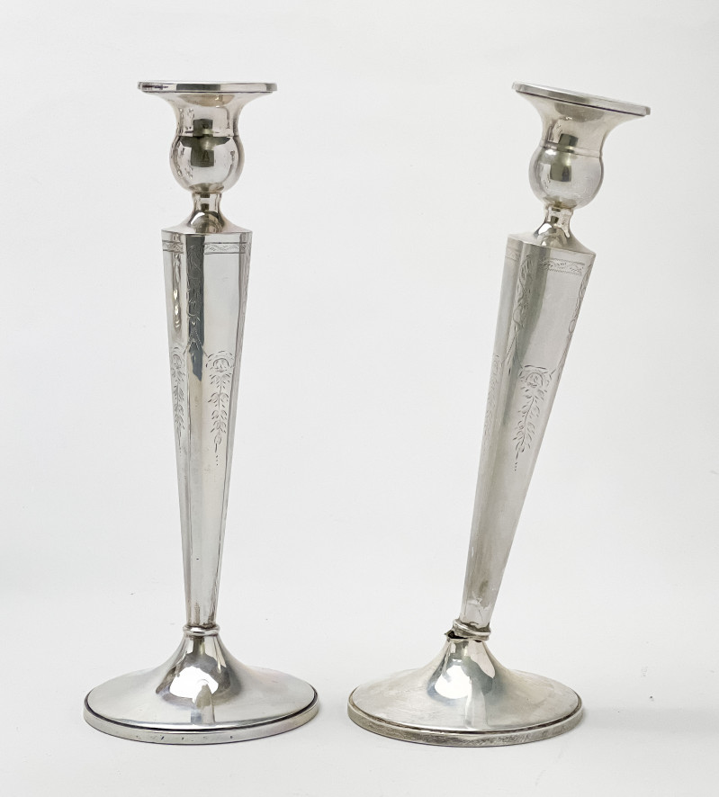 Weighted Sterling Silver Candlesticks, Group of 10