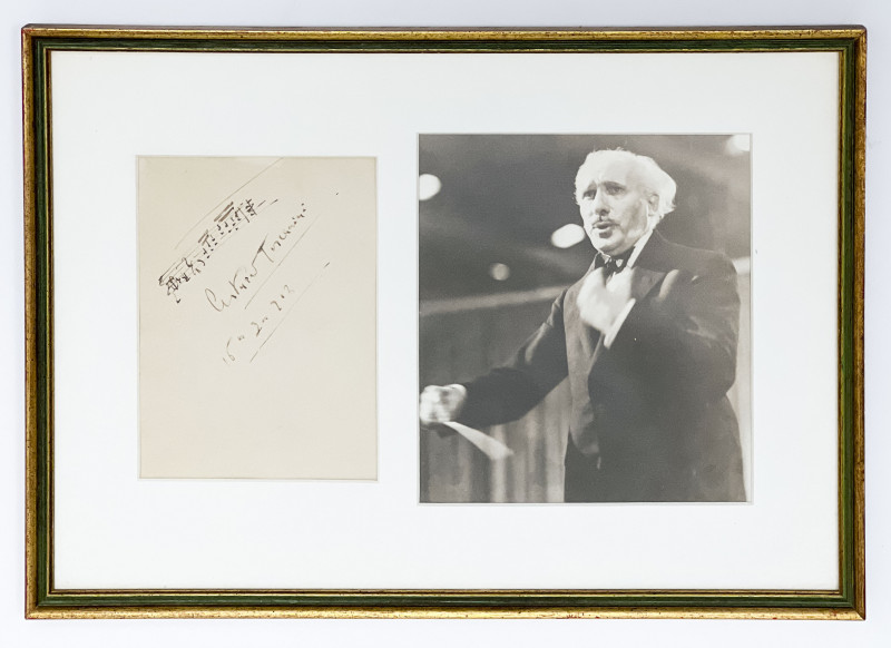 Toscanini Signed Musical Quotation