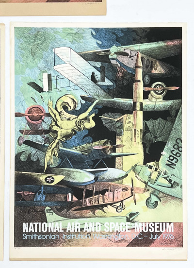 Lowell Nesbitt - History of Flight Poster for Smithsonian Air and Space Museum, Group of 5