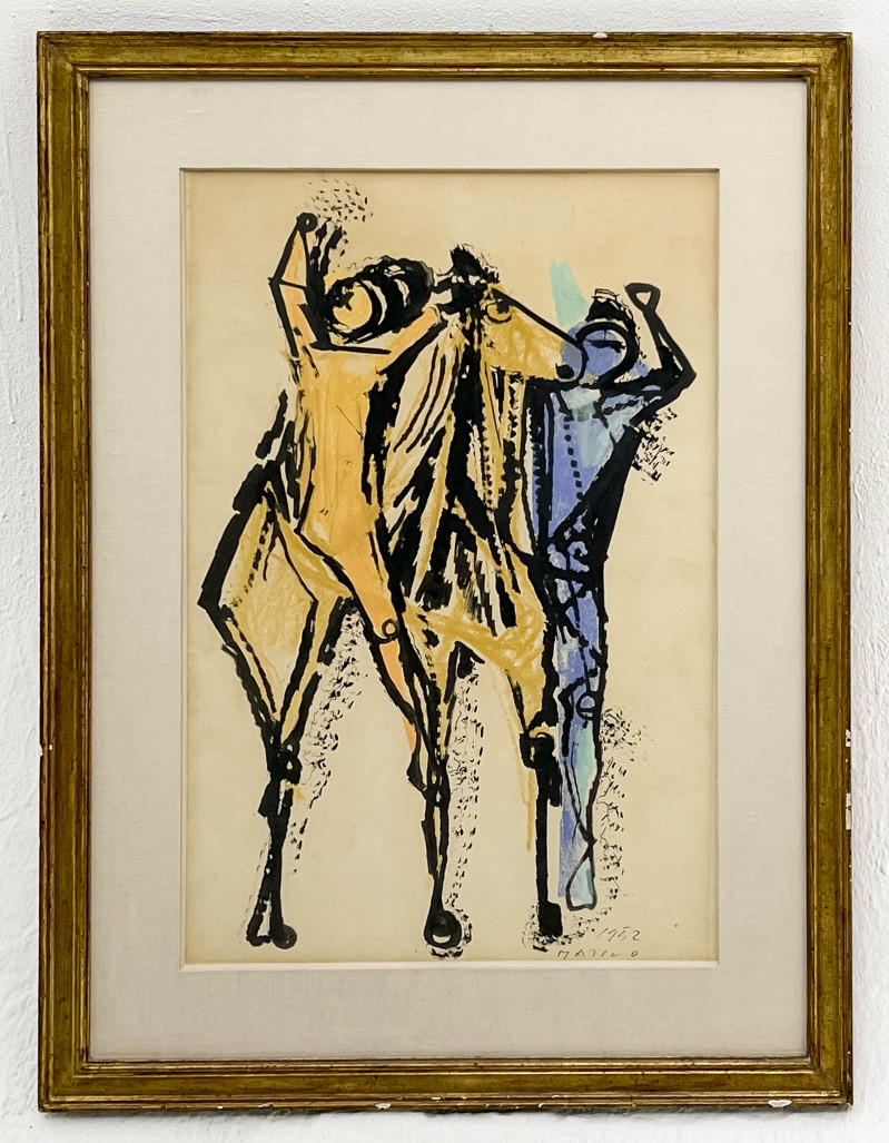 Marino Marini - Untitled (Two Figures and a Horse)