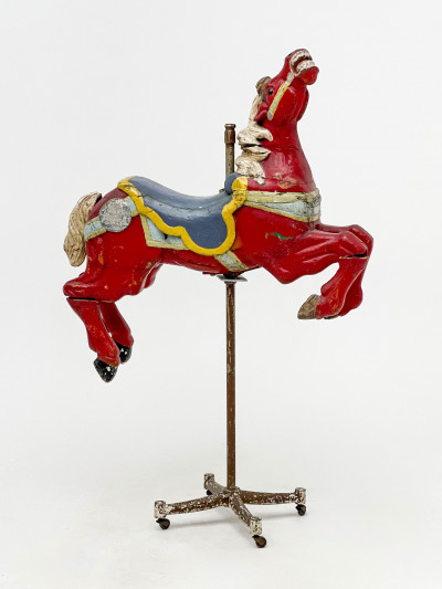 Red Carousel Horse