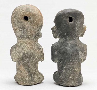 Pre-Columbian Style Clay Figures, Group of 2