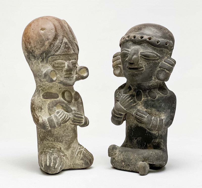Pre-Columbian Style Clay Figures, Group of 2