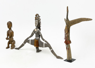 3 African Sculptures of Women