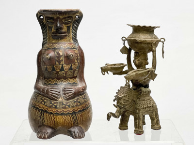 African and Other Sculptural Objects, Group of 6