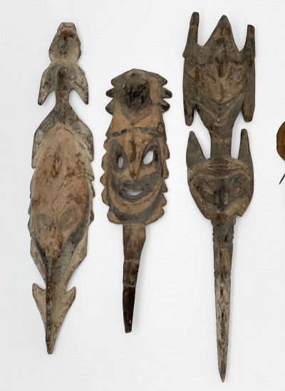 African Masks and Sculptural Objects, Group of 4