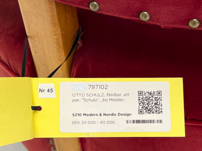Otto Schultz Lounge Chairs, Pair