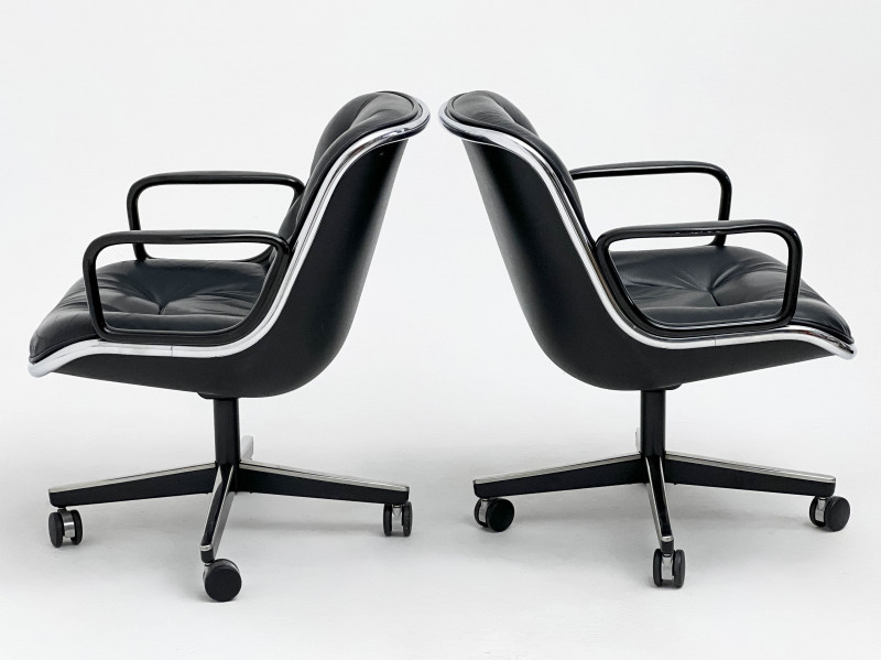 Charles Pollack for Knoll Rolling Armchairs