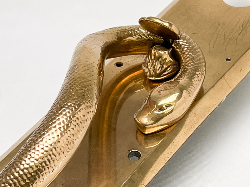 Gilt Bronze Snake Entry Pull