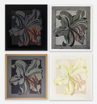 Image for Lot Lowell Nesbitt - Lillies (Series of 4 Works)