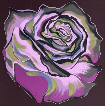 Lowell Nesbitt - Pink Rose, Set of 4