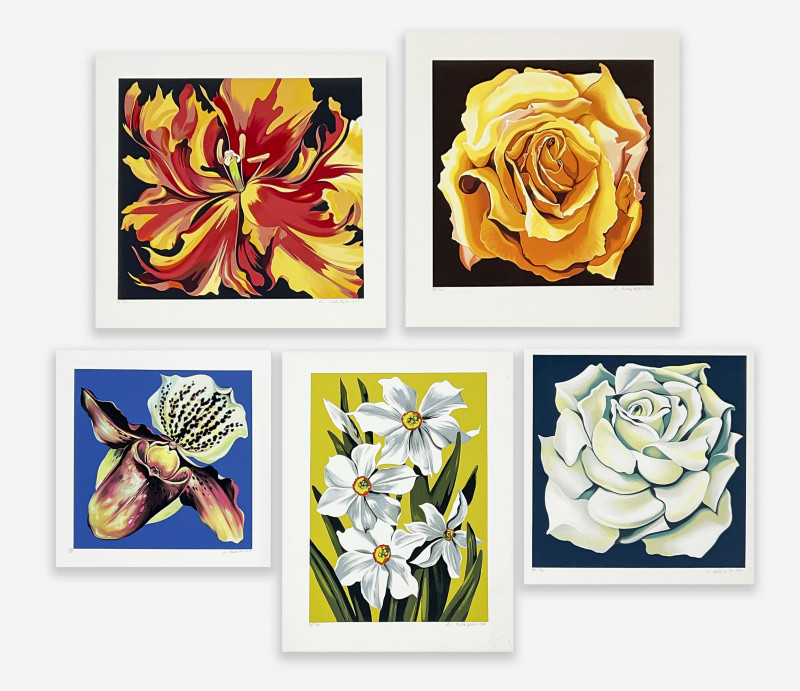 Lowell Nesbitt - 5 Flower Prints