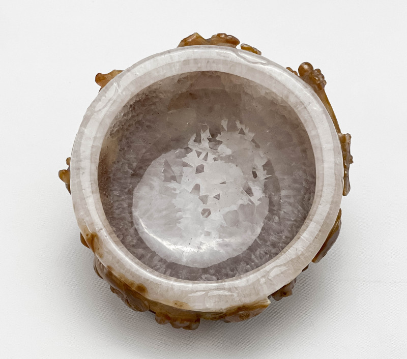 Chinese Carved Agate Brush Washer