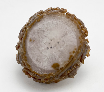 Chinese Carved Agate Brush Washer