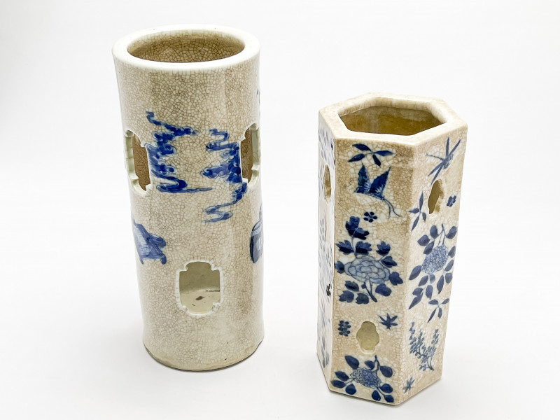 Two Chinese Porcelain Hatstands