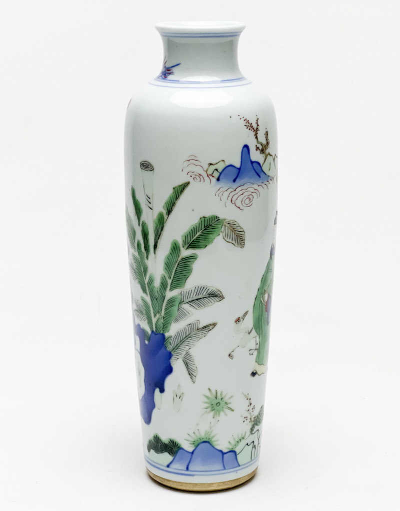 Chinese Wucai Porcelain Sleeve Vase