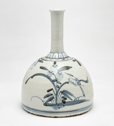 Image for Lot Korean Blue and White Bottle Vase